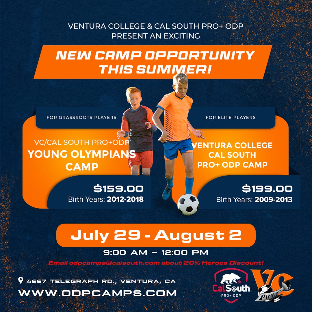 Cal South Pro+ ODP All Girls Academy Residential Camp June 2225